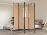 Room Divider Beige 160 x 220 cm Fabric 42039204