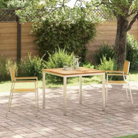 Garden Dining Set 3 pcs Brown Solid teak wood 3334797