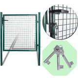 Single Door Fence Gate 100x100 cm Powder-Coated Steel 142030