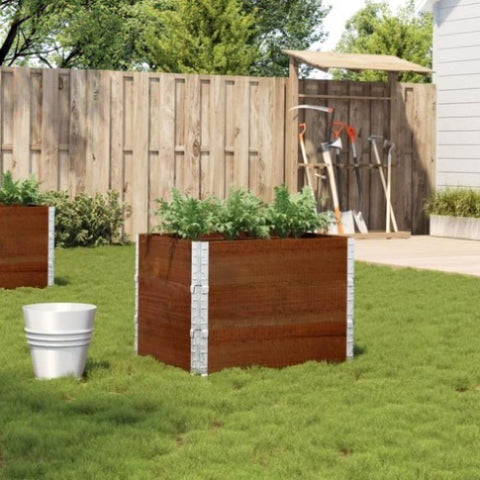 ZNTS Garden Planter Brown 80x60 cm Solid Wood Pine 3295422