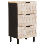 Sideboard White Wash Finish 40 x 33 x 75 cm Solid Mango Wood 4017887