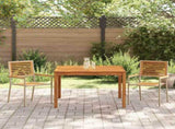 Garden Dining Set 3 pcs Beige Solid Acacia Wood 3365531