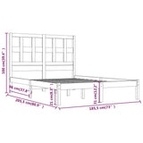 Bed Frame without Mattress White 180x200 cm Super King Solid Wood Pine 3104494