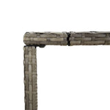 5 Piece Garden Bar Set with Cushions Grey Poly Rattan 3203925