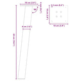 Coffee Table Legs 4 pcs Black 42 cm Steel 4012488