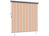 Roller Blind Yellow and Blue 200 x 250 cm Fabric and Aluminum 362094
