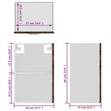 Hanging Glass Cabinet Lyon Grey Sonoma 40x31x60 cm Engineered Wood 826346
