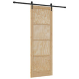 Sliding Door ORKDAL Natural and Black 83 x 232 cm 3445580