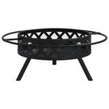 Fire Pit with Poker 70 cm XXL Steel 360058