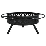 Fire Pit with Poker 70 cm XXL Steel 360058