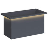 Garden Planter with LED Antracite 30 x 60 x 30 cm Steel 8008088