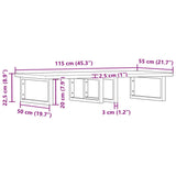 ZNTS Basin Shelf Wall Mounted Steel and Solid Wood Beech 3302452