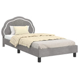 Children's Bed Frame with Headboard Light Grey 90 x 200 cm 42010922