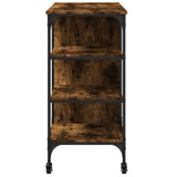 Kitchen Trolley Smoked Oak 100x45x89.5 cm Engineered Wood 842383