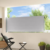 Patio Retractable Side Awning 100x300 cm Grey 48374