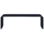 ZNTS Coffee Table Black 98x45x31 cm Tempered Glass 284729