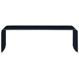 ZNTS Coffee Table Black 98x45x31 cm Tempered Glass 284729