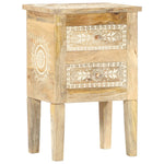 ZNTS Hand Painted bedside Cabinet 40x30x60 cm Solid Mango Wood 286161
