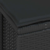 Garden Dining Set Black Poly Rattan 42007906