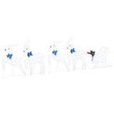 LED Reindeers 5 pcs White Fabric 3385889