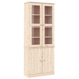 Glass Display Cabinet ALTA 77x35x186.5 cm Solid Wood Pine 353949