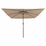 Garden Parasol Taupe 295 x 295 x 245 cm Polyester and Steel 42003663