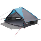 Teepee Tent 8-Person with Roof Blue and Grey 490 x 410 x 210 cm 42004069