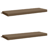 2-Piece Bench Cushions SOEST 2 pcs 100% Polyester Taupe 950245