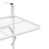 Balcony Table White 60x40 cm Steel 340916