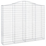 Arched Gabion Basket 200x30x160/180 cm Galvanised Iron 153388