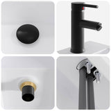Bathroom Wash Basin Matte Black 45.5 x 25.5 x 13 cm Metal 890225