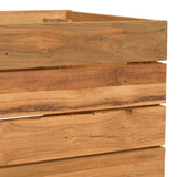 Raised Bed 50x40x55 cm Recycled Teak Wood and Steel 47424