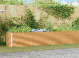 Garden Raised Bed Light Brown 582 x 50 x 68 cm Galvanised Steel 42017357