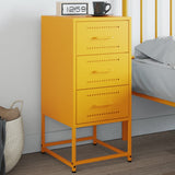 ZNTS Bedside Cabinet Mustard Yellow 36x39x78 cm Steel 846584