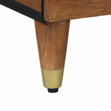 Sideboard with Shelf Brown 80 x 33 x 75 cm Solid Mango Wood 4018763