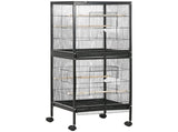 Bird Cage Budgie Cage 2 In 1 Large Aviary with Wheels Removable Trays for Finch Canaries Cockatiels T3398P376237