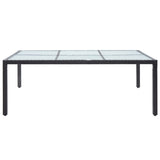 Outdoor Dining Table Black 200x150x74 cm Poly Rattan 46129