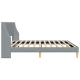 Bed Frame with Headboard Light Grey 180 x 200 cm Fabric 42027378