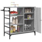 Kitchen Trolley Grey Sonoma 87.5x38.5x84.5 cm Engineered Wood 842389