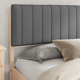 Bed Frame with Upholstered Headboard Dark Grey 180 x 200 cm 3398215