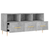 TV Cabinet Concrete Grey 102x36x50 cm Engineered Wood 829024