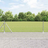 Welded Wire Fence with Concrete Base 25 x 0.5 m 3353789