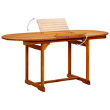 Garden Dining Table x80x75 cm Solid Acacia Wood 316567