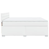 Box Spring Bed with Mattress White 180x200 cm Faux Leather 3286133