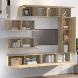Tv Cabinet Set Set of 7 Sonoma oak Engineered wood Standard 3114560