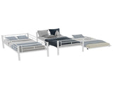 White-layer wrought iron high-low bed with pull-out bed and reinforced metal bed frame for W3987P434162