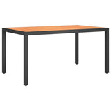Garden Dining Set Black and brown 3200602