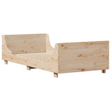 Bed Frame without Mattress 75x190 cm Small Single Solid Wood Pine 3306483