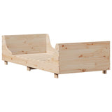 Bed Frame without Mattress 100x200 cm Solid Wood Pine 3306465
