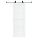Sliding Door ORKDAL White 73.5 x 198.5 cm Solid Pine Wood 3333439